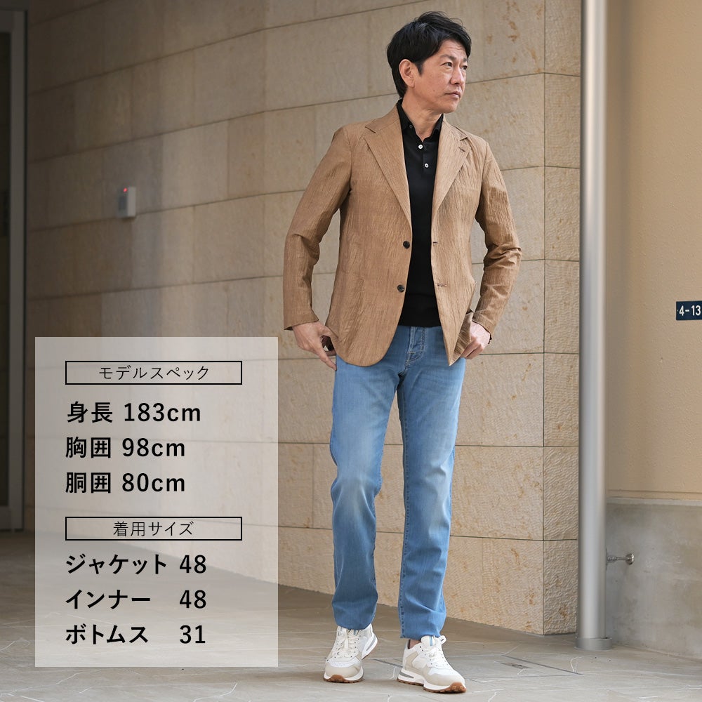 【preSALE!20%off】ヤコブコーエンJACOBCOHENデニムパンツメンズストレッチジーンズBARDバードモデルライトブルーウォッシュスリムストレートハラコバックパッチヴィンテージ加工国内正規品でらでら公式ブランド