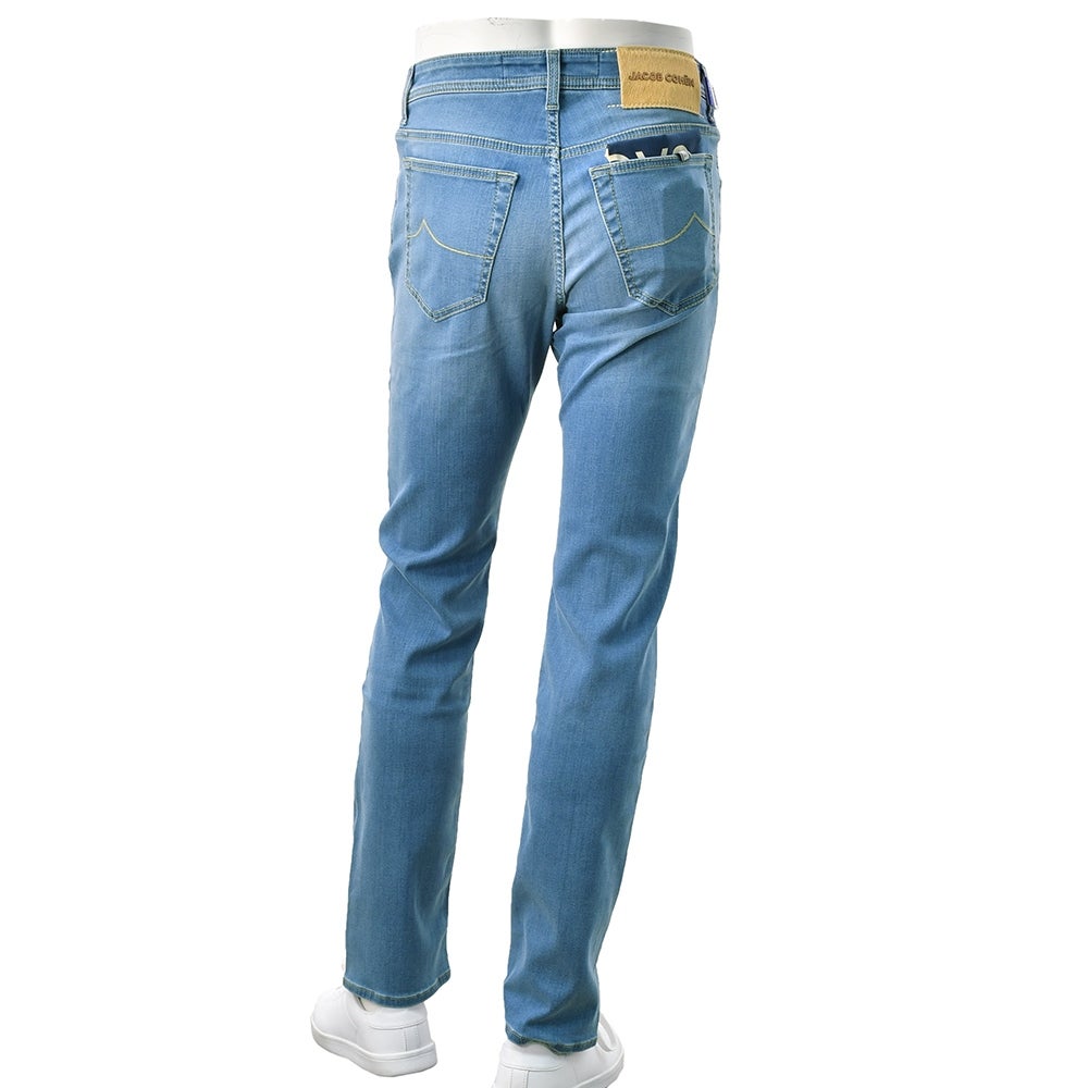 【preSALE!20%off】ヤコブコーエンJACOBCOHENデニムパンツメンズストレッチジーンズBARDバードモデルライトブルーウォッシュスリムストレートハラコバックパッチヴィンテージ加工国内正規品でらでら公式ブランド