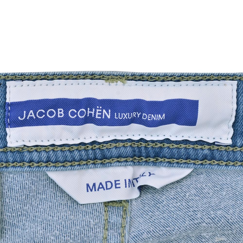 【preSALE!20%off】ヤコブコーエンJACOBCOHENデニムパンツメンズストレッチジーンズBARDバードモデルライトブルーウォッシュスリムストレートハラコバックパッチヴィンテージ加工国内正規品でらでら公式ブランド