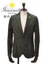 【preSALE!20%off】ジャンネットGIANNETTOシャツジャケットメンズ薄手シャンブレー生地CORALLOコラッロシリーズシングル2つ釦コットンストレッチブラックウォッシュラペルピン背抜き仕様イタリア製国内正規品でらでら公式ブランド