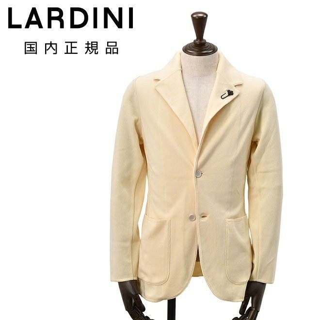 ラルディーニ LARDINI ニットジャケット メンズ 2つ釦シングルフロント