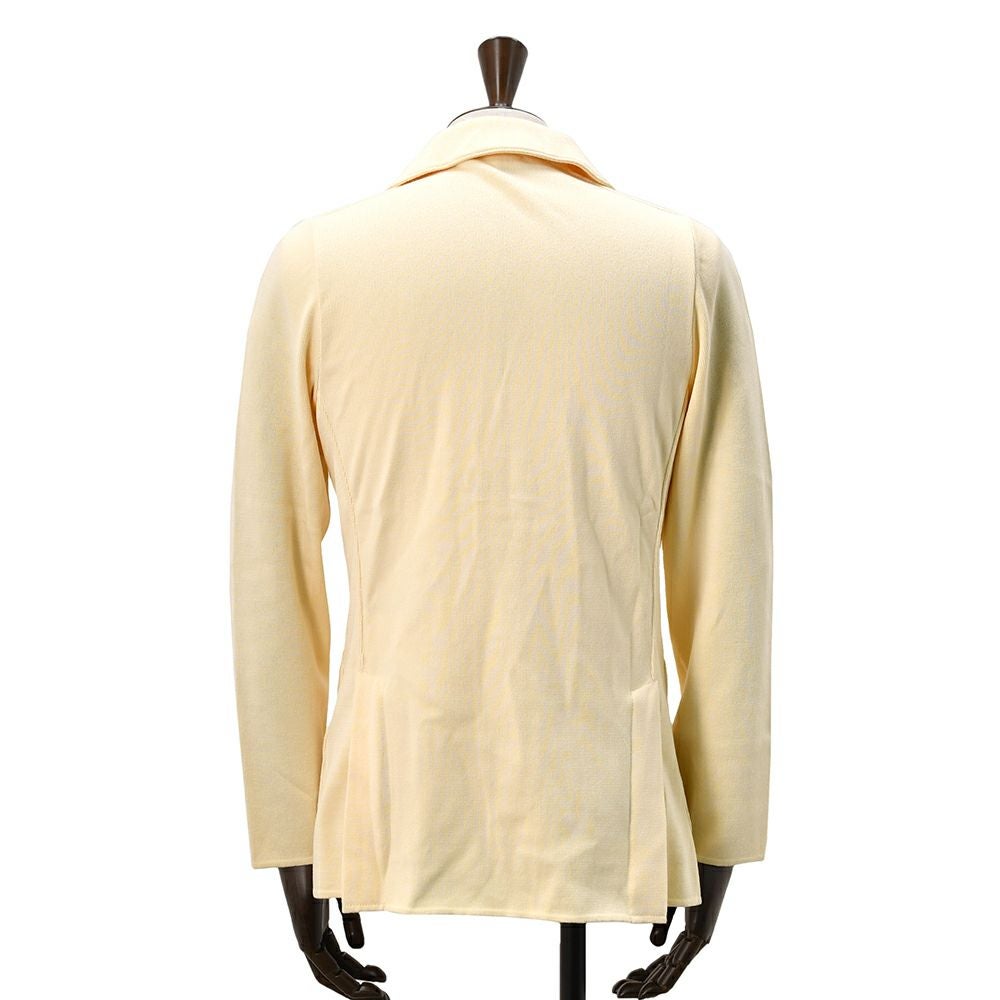 【preSALE!20%off】ラルディーニLARDINIニットジャケットメンズ2つ釦シングルフロントJBLJM56コットン100%ミラノリブイエローベージュカーディガンブート二エール付国内正規品でらでら公式ブランド