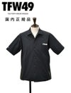 TFW49ティーエフダブリューフォーティーナインコーチシャツメンズ半袖切り替えデザインブラック×カーキポリエステル吸水速乾接触冷感UVカット国内正規品でらでら公式ブランド