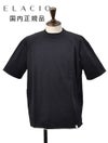 エラシオELACIOリバーシブルTシャツメンズ半袖クルーネックカットソーコットンスムースジャージーブラック×ホワイト黒×白無地デザインレギュラーシルエット国内正規品でらでら公式ブランド