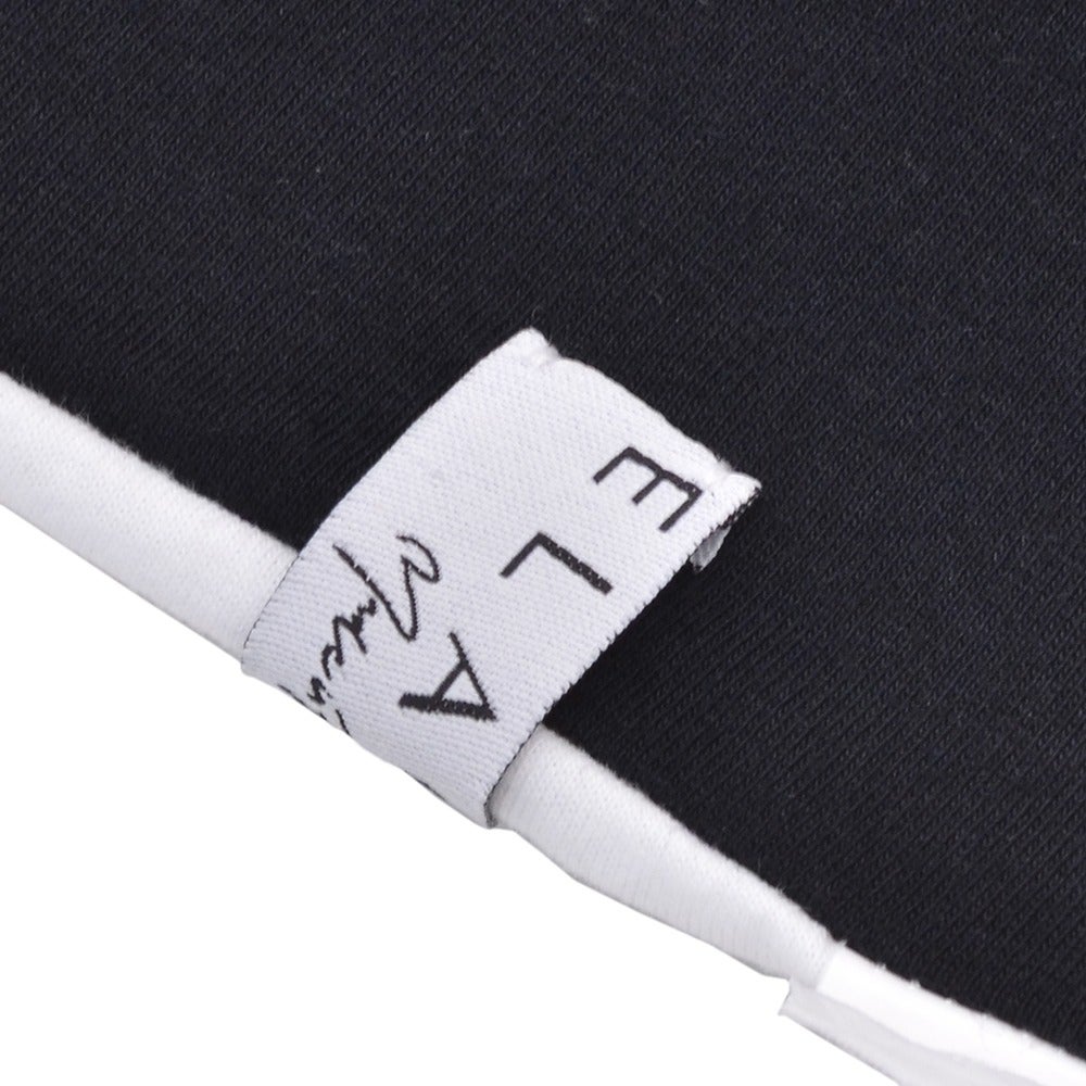 エラシオELACIOリバーシブルTシャツメンズ半袖クルーネックカットソーコットンスムースジャージーブラック×ホワイト黒×白無地デザインレギュラーシルエット国内正規品でらでら公式ブランド