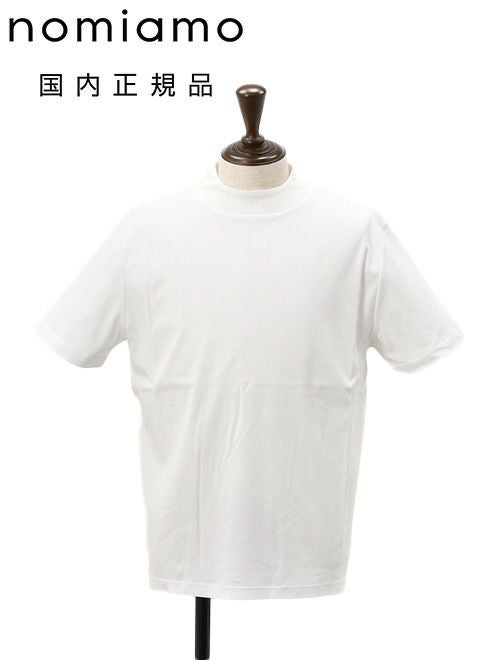 ノミアモ nomiamo 半袖ニットTシャツ メンズ モックネック仕様