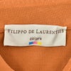 フィリッポデローレンティスFILIPPODELAURENTIISポロシャツメンズ鹿の子オレンジコットンピケ半袖3つボタン国内正規品でらでら公式ブランド