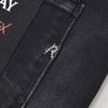 リプレイREPLAYデニムパンツメンズANBASSアンバスHYPERFLEXハイパーフレックスブラックウォッシュスリムフィットレザーパッチ国内正規品でらでら公式ブランド