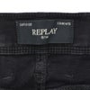 リプレイREPLAYデニムパンツメンズANBASSアンバスHYPERFLEXハイパーフレックスブラックウォッシュスリムフィットレザーパッチ国内正規品でらでら公式ブランド