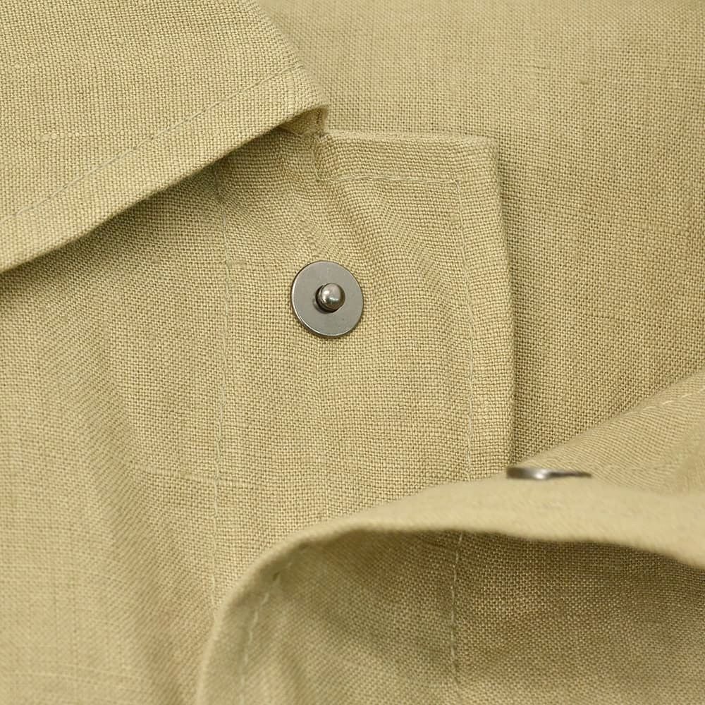 【preSALE!20%off】ベルウィッチBERWICHシャツアウターメンズワーカーマンモデルJWORKERMANワークブルソンリネンファブリックサンドベージュフラップ付き胸ポケットレギュラーフィット国内正規品でらでら公式ブランド