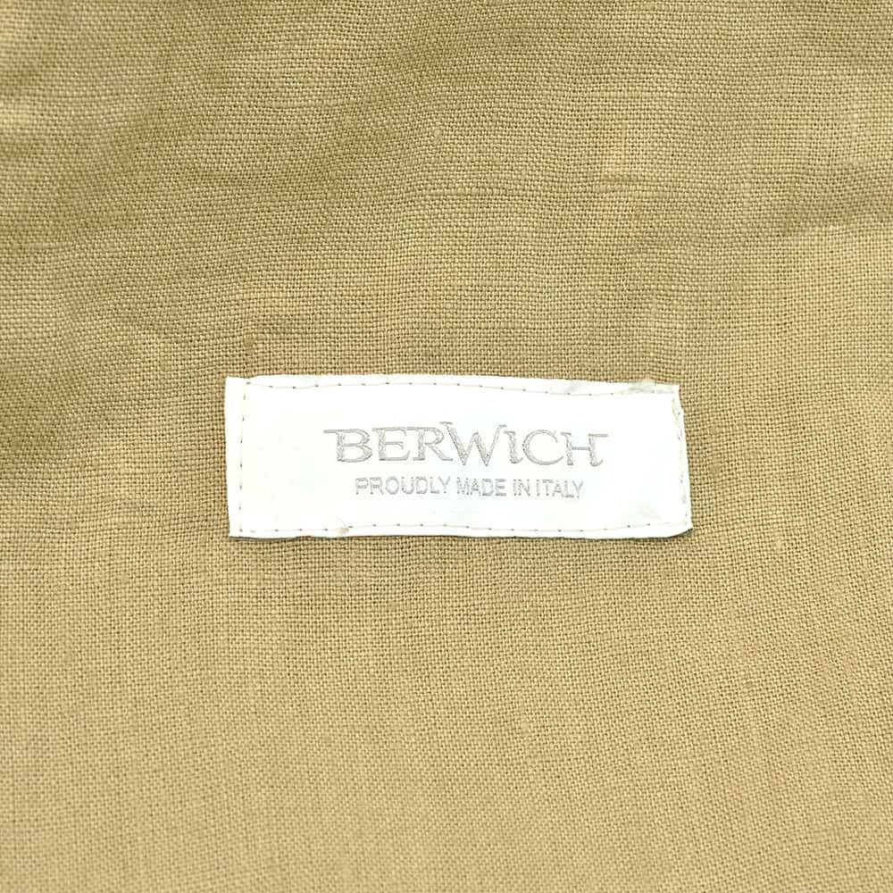 【preSALE!20%off】ベルウィッチBERWICHシャツアウターメンズワーカーマンモデルJWORKERMANワークブルソンリネンファブリックサンドベージュフラップ付き胸ポケットレギュラーフィット国内正規品でらでら公式ブランド
