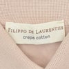 フィリッポデローレンティスFILIPPODELAURENTIIS半袖ニットポロシャツメンズ3つ釦ショートスリーブクレープコットンベージュ14ゲージスリムフィットサマーニット国内正規品でらでら公式ブランド
