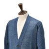 【preSALE!20%off】フィリッポデローレンティスFILIPPODELAURENTIISニットカーディガンメンズリネンシルク7ゲージブルー青Vネック仕様スリムフィット軽量&薄手国内正規品でらでら公式ブランド