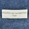 【preSALE!20%off】フィリッポデローレンティスFILIPPODELAURENTIISニットカーディガンメンズリネンシルク7ゲージブルー青Vネック仕様スリムフィット軽量&薄手国内正規品でらでら公式ブランド