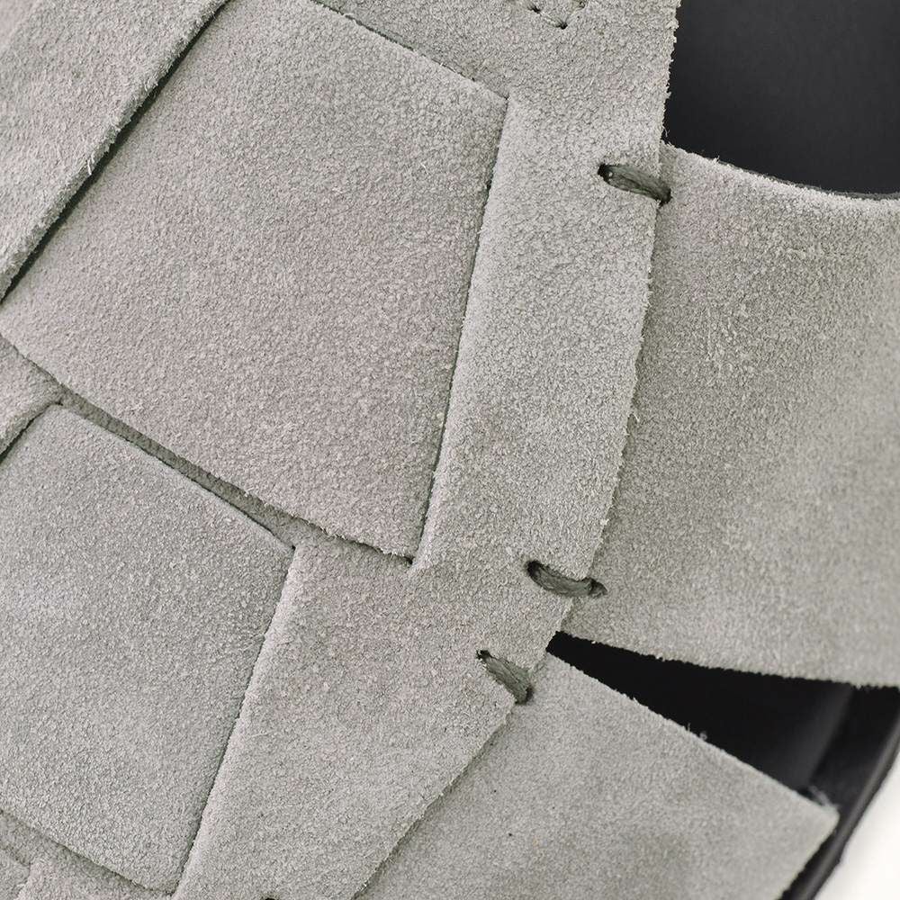 パラブーツPARABOOTグルカサンダルメンズPACIFICパシフィックライトグレーベロアスエードSPORTソールグラディエーター編み込みストラップ調節国内正規品でらでら公式ブランド