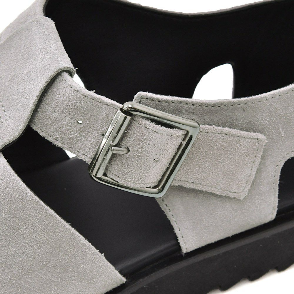 パラブーツPARABOOTグルカサンダルメンズPACIFICパシフィックライトグレーベロアスエードSPORTソールグラディエーター編み込みストラップ調節国内正規品でらでら公式ブランド