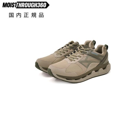 モイスルー360MOISTHROUGH360防水スニーカーメンズVENTIRISヴェンティリスリサイクルメッシュ素材ベージュ通気防水機能搭載レースアップシューズでらでら公式ブランド