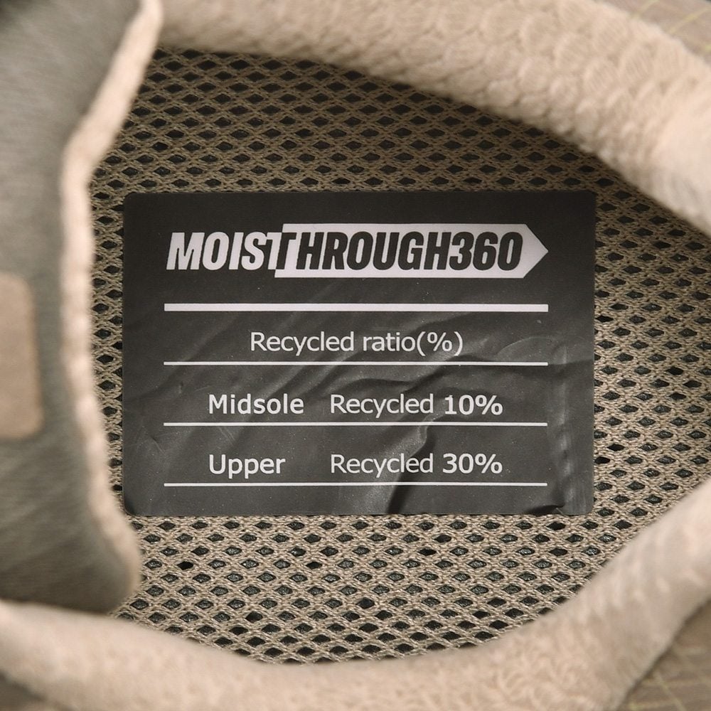 モイスルー360MOISTHROUGH360防水スニーカーメンズVENTIRISヴェンティリスリサイクルメッシュ素材ベージュ通気防水機能搭載レースアップシューズでらでら公式ブランド