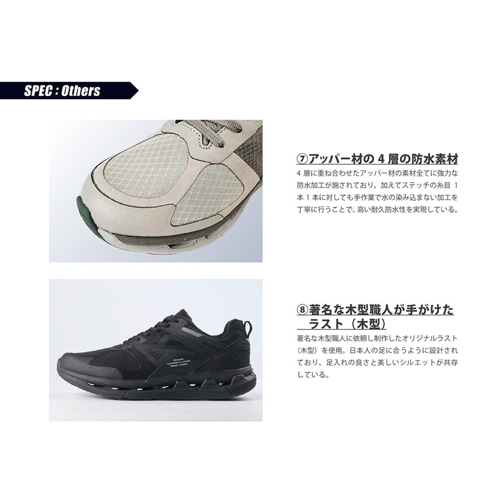 モイスルー360MOISTHROUGH360防水スニーカーメンズVENTIRISヴェンティリスリサイクルメッシュ素材ベージュ通気防水機能搭載レースアップシューズでらでら公式ブランド