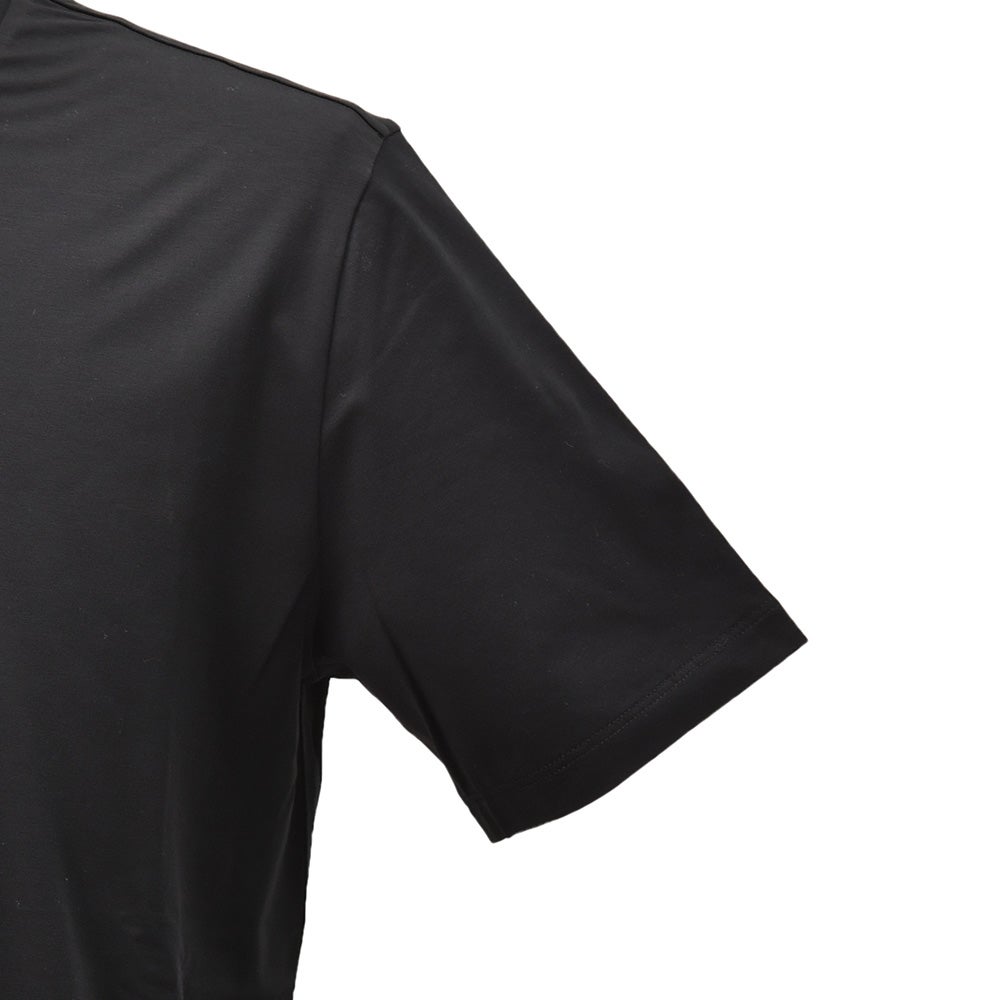 【ポイント8倍7/119:59まで】ヘルノHERNO半袖Tシャツメンズクルーネックカットソーコットンジャージー生地ブラック黒首裏プレートタグレギュラーフィット無地デザイン国内正規品でらでら公式ブランド
