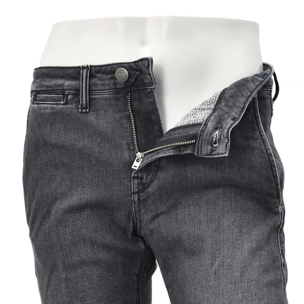 【preSALE!20%off】インコテックスブルーディヴィジョンINCOTEXBLUEDIVISIONデニムスラックスメンズストレッチジーンズブラックウォッシュスリムテーパードレザーバックパッチ国内正規品でらでら公式ブランド