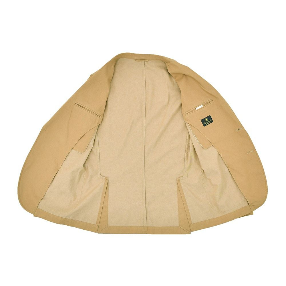 【preSALE!20%off】ジャンネットGIANNETTOシャツジャケットメンズ薄手シャンブレー生地CORALLOコラッロシリーズシングル2つ釦コットンストレッチブラウンベージュラペルピン背抜き仕様イタリア製国内正規品でらでら公式ブランド