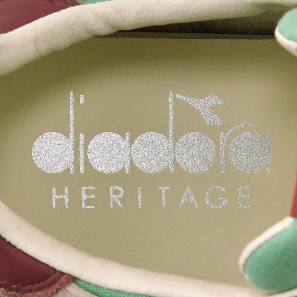 ディアドラヘリテージDIADORAHERITAGEスニーカーメンズローカットシューズエキップEQUIPECANVASSWEVOキャンバス×スエードライトグリーン×グリーンラバーソール国内正規品でらでら公式ブランド
