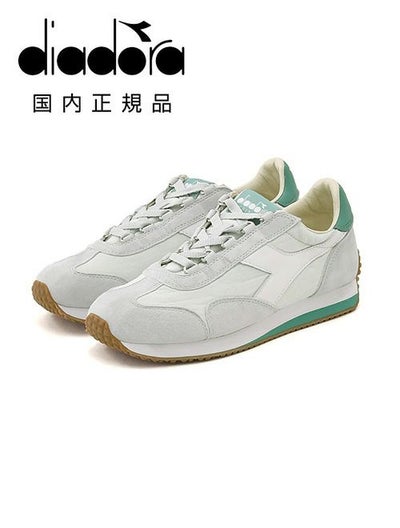 ディアドラヘリテージDIADORAHERITAGEスニーカーメンズローカットシューズエキップEQUIPECANVASSWEVOキャンバス×スエードスカイブルー×グリーンラバーソール国内正規品でらでら公式ブランド