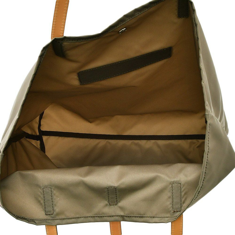 フェリージfelisiトートバッグメンズエコバッグ13/14/1/DS+LDナイロン×ソフトキップレザーカーキ折り畳み可能シルバーパーツコンパクト収納国内正規品でらでら公式ブランド