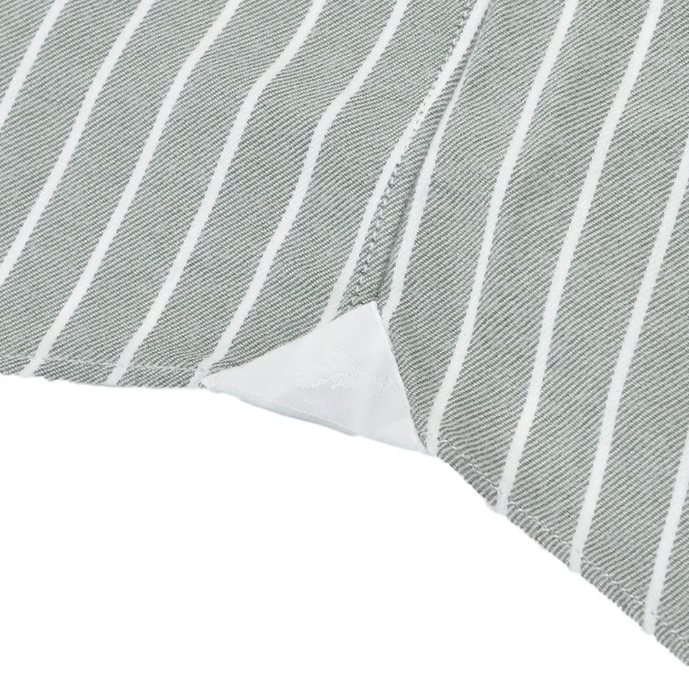 フィナモレFinamore長袖カジュアルシャツメンズSIMONEシモーネコットン生地オリーブグレーストライプブランドロゴ入り貝釦製品洗いカッタウェイ襟国内正規品でらでら公式ブランド