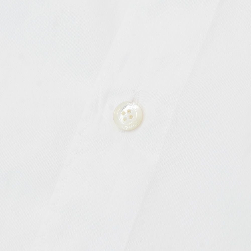 フィナモレFinamore長袖カジュアルシャツメンズSIMONEシモーネコットン生地ホワイト白ブランドロゴ入り貝釦製品洗いカッタウェイ襟国内正規品でらでら公式ブランド