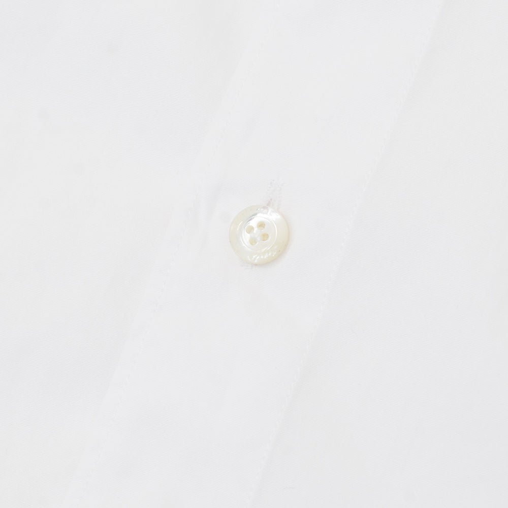 フィナモレFinamore長袖カジュアルシャツメンズSIMONEシモーネコットン生地ホワイト白ブランドロゴ入り貝釦製品洗いカッタウェイ襟国内正規品でらでら公式ブランド