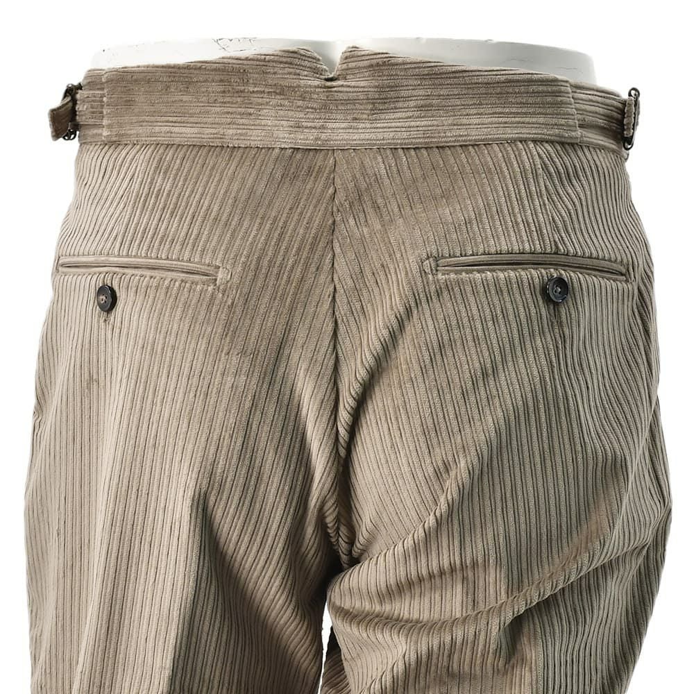 ベルウィッチBERWICHチノスラックスメンズコーデュロイパンツスコッチSCOTCHコットングレージュワイドシルエットサイドアジャスター調節国内正規品でらでら公式ブランド