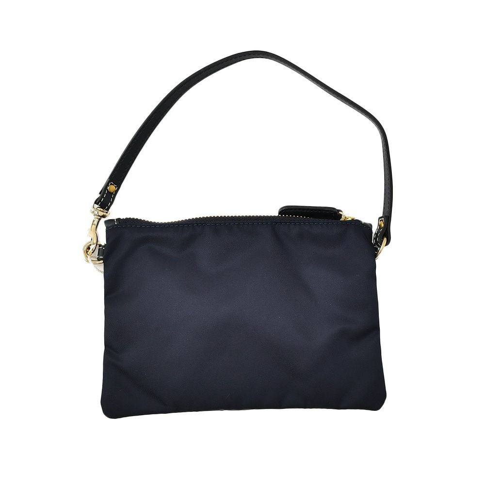 フェリージFelisiマルチケース男女兼用739/2/DSシルキーナイロンネイビー紺レザーストラップ付きコンパクトポーチファスナー開閉式国内正規品でらでら公式ブランド