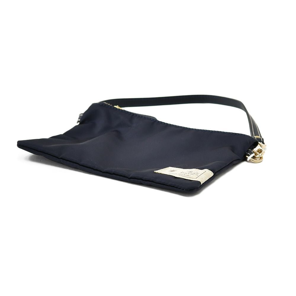 フェリージFelisiマルチケース男女兼用739/2/DSシルキーナイロンネイビー紺レザーストラップ付きコンパクトポーチファスナー開閉式国内正規品でらでら公式ブランド