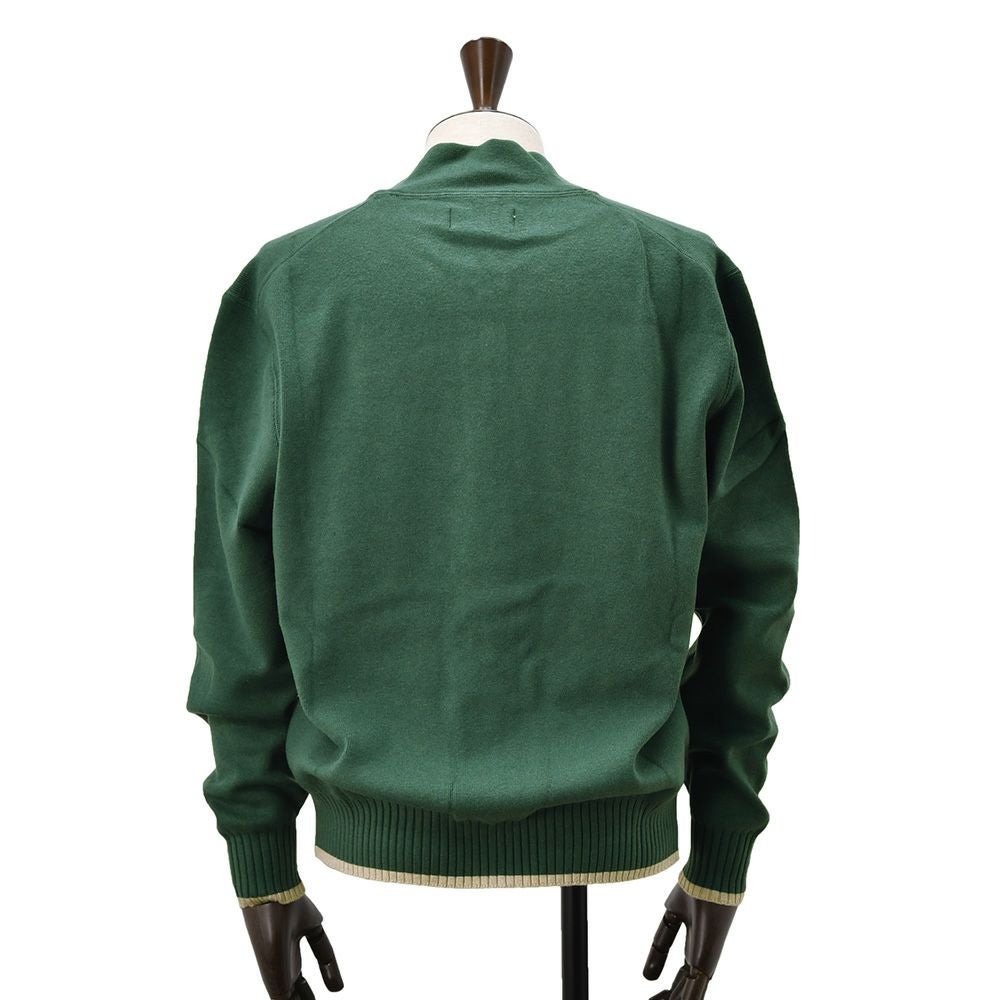 リプレイREPLAYニットブルゾンメンズアウターアクリルポリウレタングリーン緑リブ襟国内正規品でらでら公式ブランド