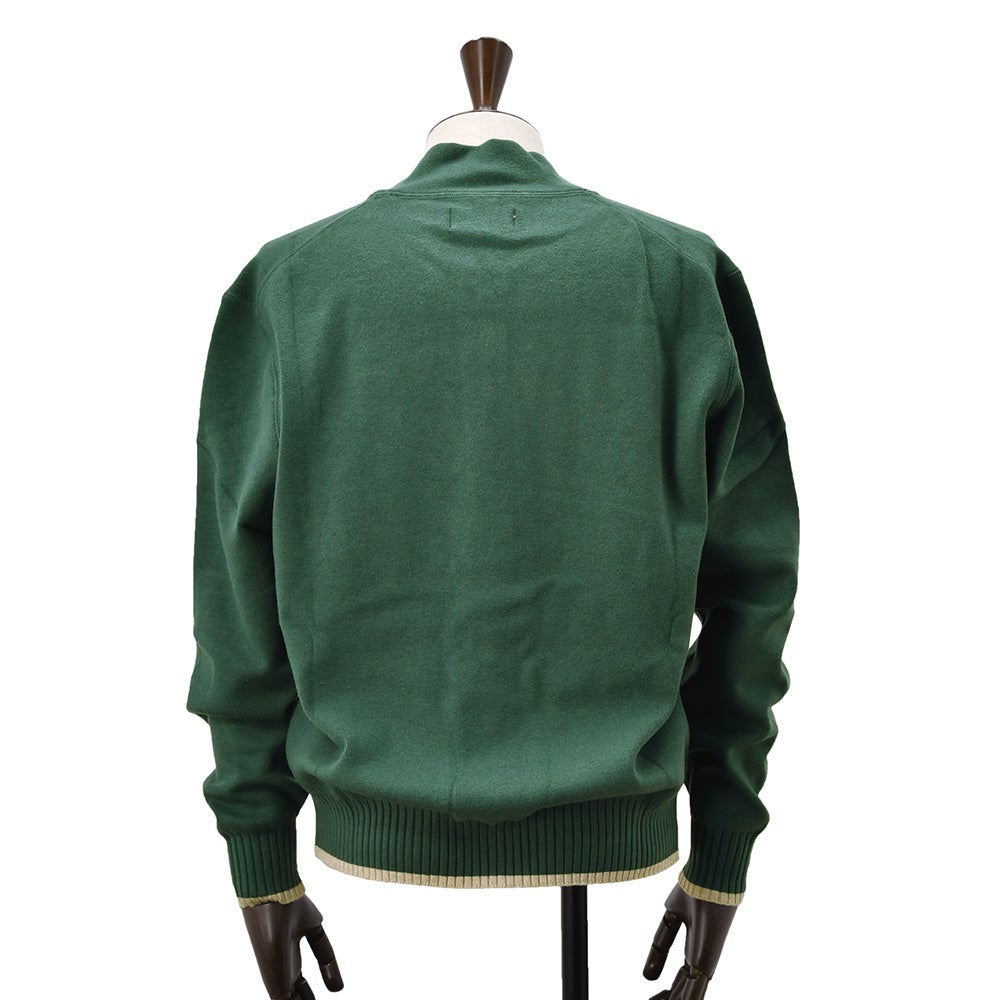 リプレイREPLAYニットブルゾンメンズアウターアクリルポリウレタングリーン緑リブ襟国内正規品でらでら公式ブランド