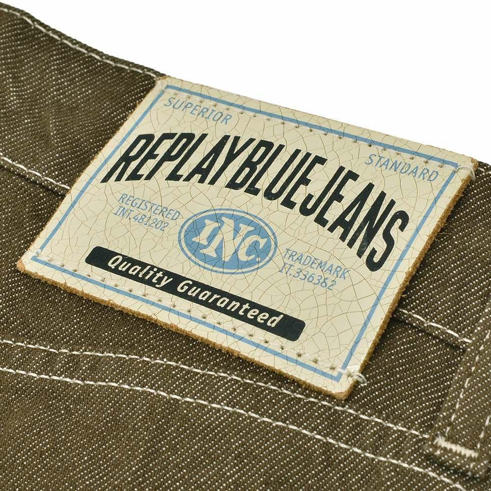 リプレイREPLAYジーンズメンズデニムパンツSTRAIGHTFITストレートフィットコットン100%ブラウン国内正規品でらでら公式ブランド