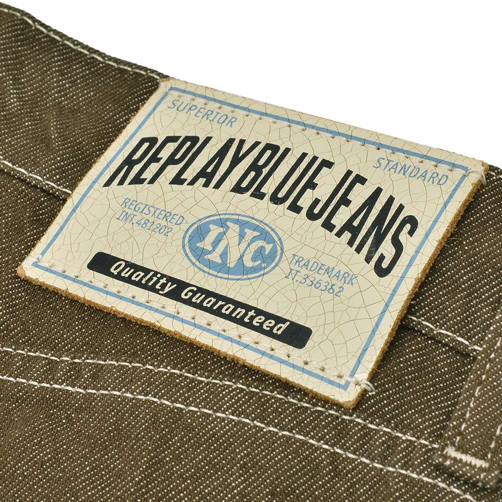 リプレイREPLAYジーンズメンズデニムパンツSTRAIGHTFITストレートフィットコットン100%ブラウン国内正規品でらでら公式ブランド