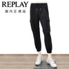 リプレイREPLAYジョガーパンツメンズカーゴジョガーコットンポリエステルネイビー紺裾リブスポーツジムジャージ国内正規品でらでら公式ブランド