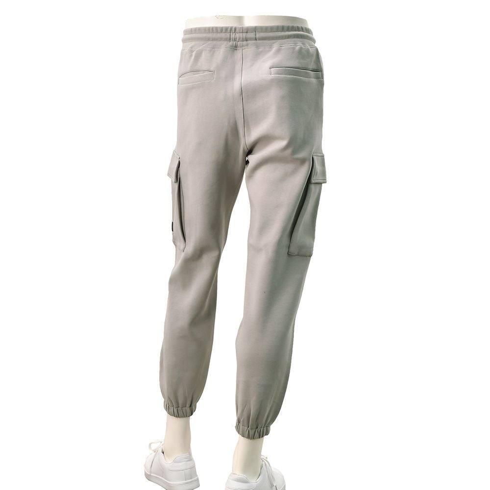 リプレイREPLAYジョガーパンツメンズカーゴジョガーコットンポリエステルグレージュ裾リブスポーツジムジャージ国内正規品でらでら公式ブランド