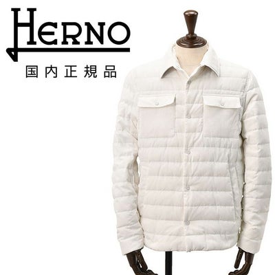ヘルノリゾートHERNORESORTダウンジャケットメンズライトアウターダウンブルゾンPI00106UR細畝コーデュロイコットン100%ホワイト白レギュラーフィット国内正規品でらでら公式ブランド