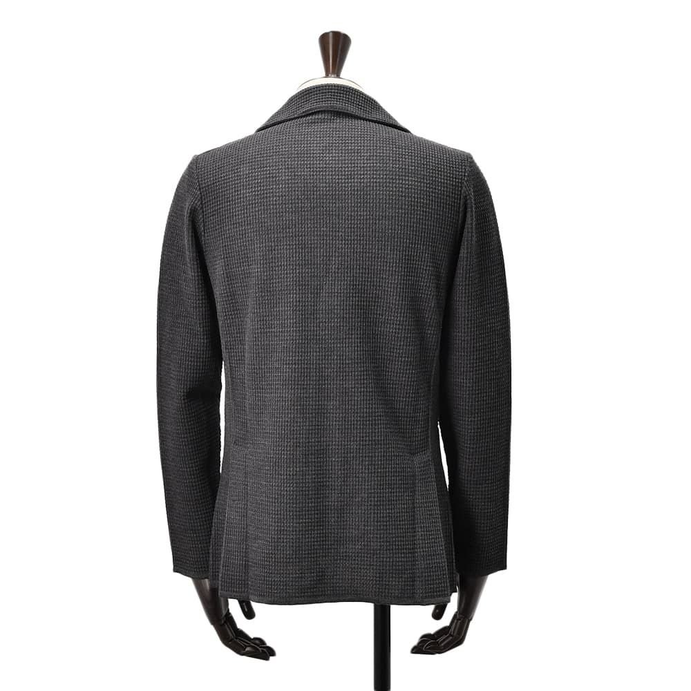 ラルディーニLARDINIニットジャケットメンズ2つ釦シングルフロントALJM56ウール100%チャコールグレーカーディガンブート二エール付国内正規品でらでら公式ブランド