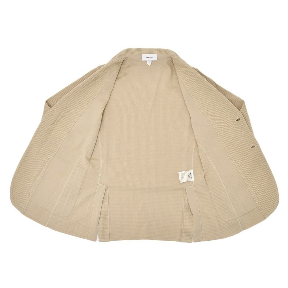 ラルディーニLARDINIニットジャケットメンズ2つ釦シングルフロントALJM56ウール100%ベージュカーディガンブート二エール付国内正規品でらでら公式ブランド