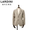 ラルディーニLARDINIニットジャケットメンズ2つ釦シングルフロントALJM56ウール100%グレージュカーディガンブート二エール付国内正規品でらでら公式ブランド