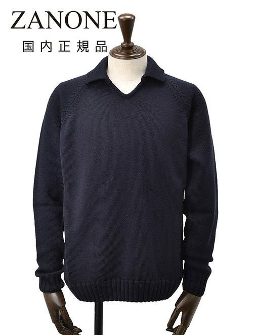 ザノーネ ZANONE スキッパー ポロ ニット メンズ GIRO POLO ミドル