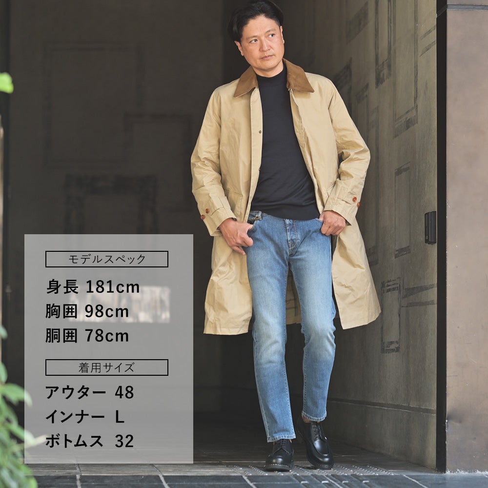 【ポイント8倍11/119:59まで】リンペルメアビレl'impermeabileステンカラーコートメンズロング丈アウターSILVANOSTRONGWAXCOTTONストロングワックスコットンベージュレギュラーフィット国内正規品でらでら公式ブランド