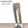 ヤコブコーエンJACOBCOHENコットンパンツメンズストレッチチノNICKニックモデルグレージュブラウンモールスキンスリムテーパードハラコバックパッチヴィンテージ加工国内正規品でらでら公式ブランド