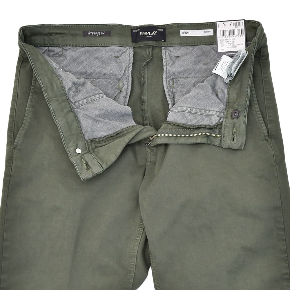 リプレイREPLAYカラーデニムメンズBENNIベニーモデルX-L.I.T.E.+シリーズコットンストレッチアッシュグレーレギュラーテーパードシルエットミドルオンス国内正規品でらでら公式ブランド