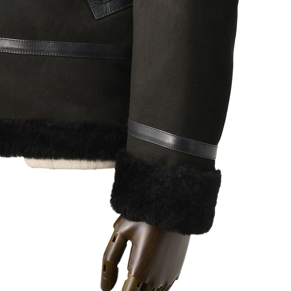 エンメティEMMETIフライトジャケットメンズM-3型ブルゾンオーウェルORWELLスペシャルムートンブラック黒レギュラーカラー数量限定国内正規品でらでら公式ブランド